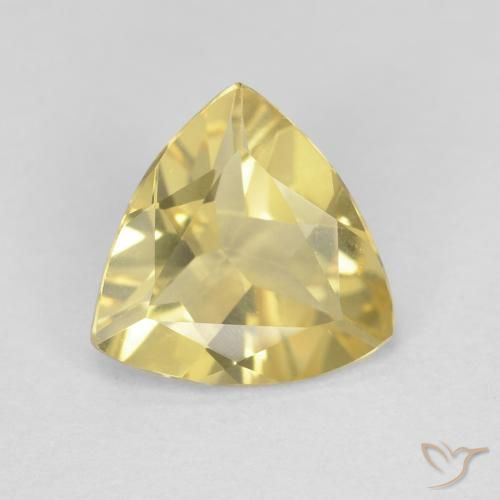 1.23ct Natural Light Yellow Beryl, Trillion, VVS