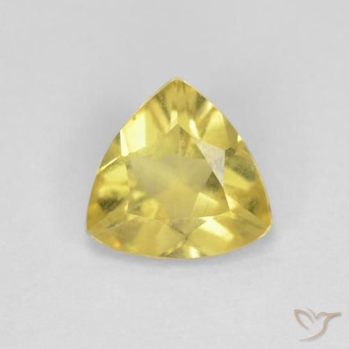 0.96ct Natural Medium Yellow Beryl, Trillion, VVS