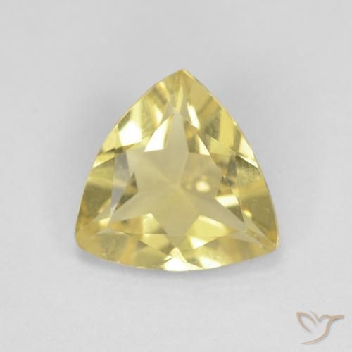 1.05ct Natural Medium Yellow Beryl, Trillion, VVS