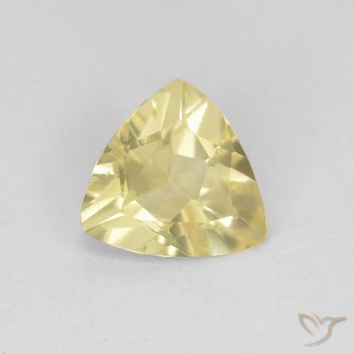 0.88ct Natural Medium Light-Yellow Beryl, Trillion, VVS
