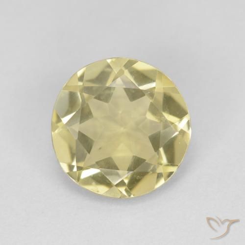 1.45ct Natural Light Laguna Yellow Beryl, Round, VVS