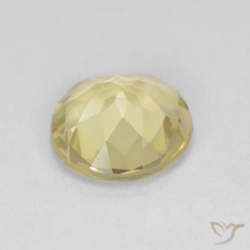 Beryl Gemstone in 8 mm (calibrated) Size for Sale, Beryl Stone in Light Laguna Yellow Color