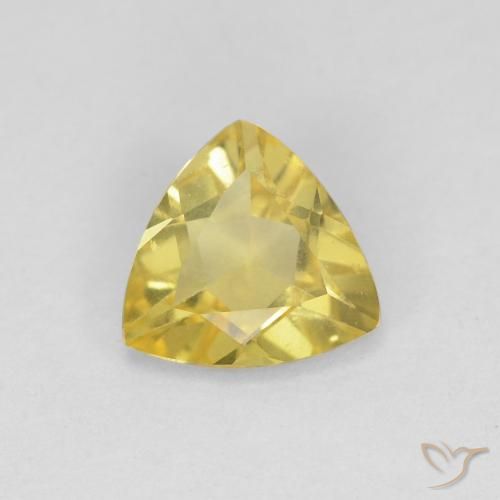 0.87ct Natural Medium Yellow Beryl, Trillion, VVS