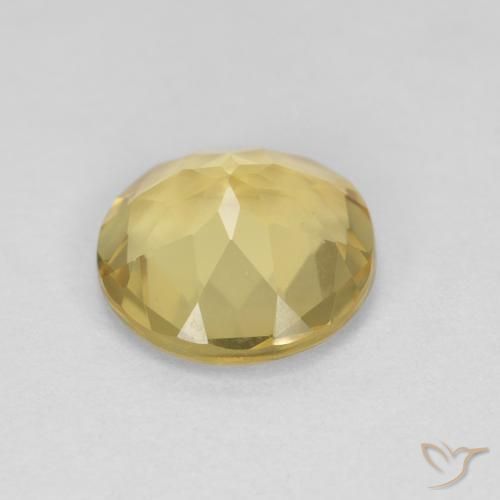 Beryl Gemstone in 8 mm (calibrated) Size for Sale, Beryl Stone in Mellow Yellow Color