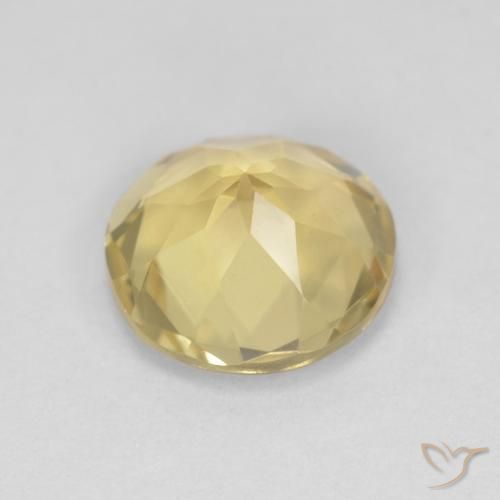 Beryl Gemstone in 8 mm (calibrated) Size for Sale, Beryl Stone in Light Yellow Color