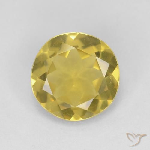 1.65ct Natural Yellowish Gold Beryl, Round, VVS