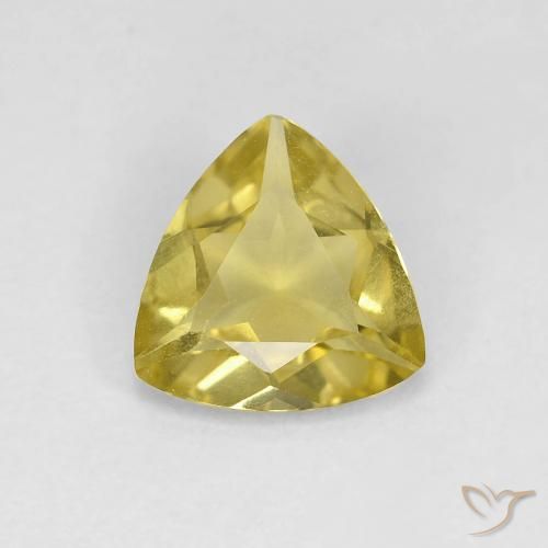 0.88ct Natural Medium Light-Yellow Beryl, Trillion, VVS