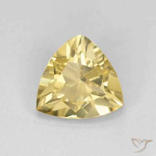 1.39ct Natural Light Gold Beryl, Trillion, VVS