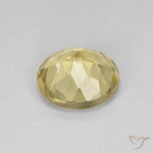 Beryl Gemstone in 8 mm (calibrated) Size for Sale, Beryl Stone in Warm Yellow Color