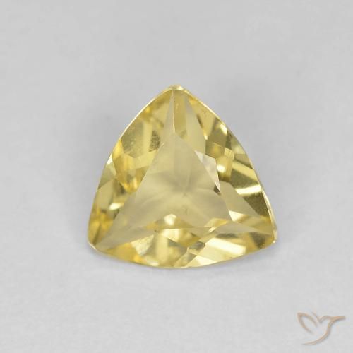 0.82ct Natural Light Gold Beryl, Trillion, VVS