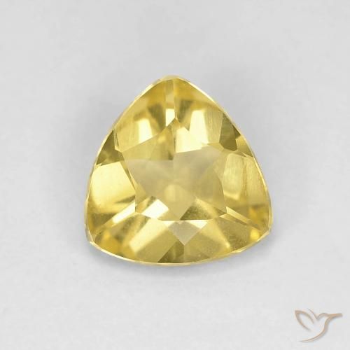 0.75ct Natural Tuscany Yellow Beryl, Trillion, VVS