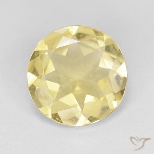 1.58 ct Yellow Beryl, 8.8 mm Round Cut From Madagascar, Photo A