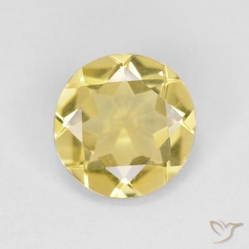 1.04ct Natural Tuscany Yellow Beryl, Round, VVS