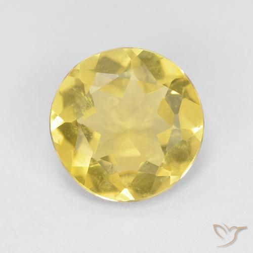 1.47ct Natural Pale Yellow Beryl, Round, VVS