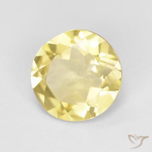 1.50 ct Yellow Beryl Stone, Natural Beryl in Round Facet Shape for Sale
