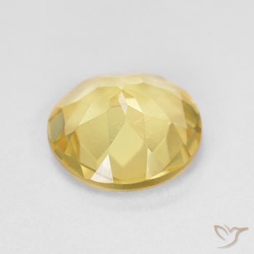 Beryl Gemstone in 8 mm (calibrated) Size for Sale, Beryl Stone in Light Earthy Yellow Color