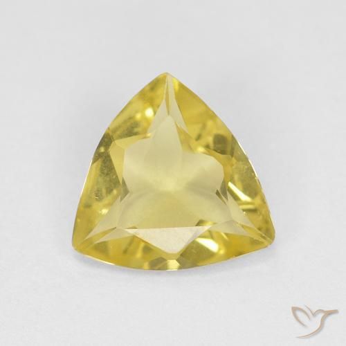 0.89ct Natural Warm Yellow Beryl, Trillion, VVS-VS
