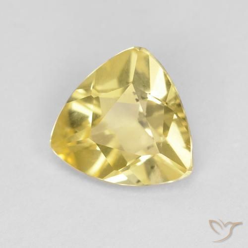 0.83ct Natural Light Yellow Beryl, Trillion, VVS-VS