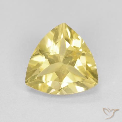 1.30ct Natural Tuscany Yellow Beryl, Trillion, VVS-VS