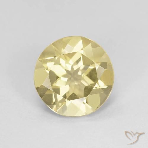 1.15ct Natural Light Earthy Yellow Beryl, Round, VVS