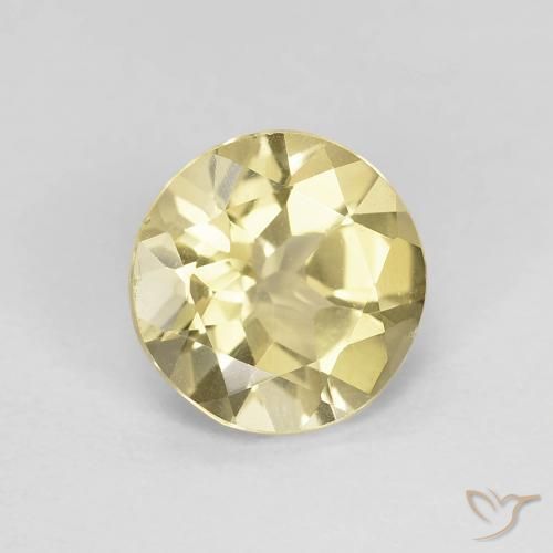 1.15 ct Yellow Beryl Stone, Natural Beryl in Round Facet Shape for Sale