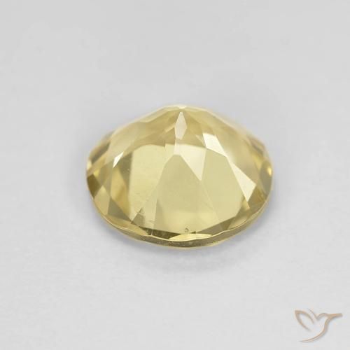 Beryl Gemstone in 7 mm (calibrated) Size for Sale, Beryl Stone in Light Earthy Yellow Color