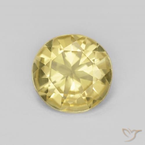 1.32ct Natural Light Yellow Beryl, Round, VVS