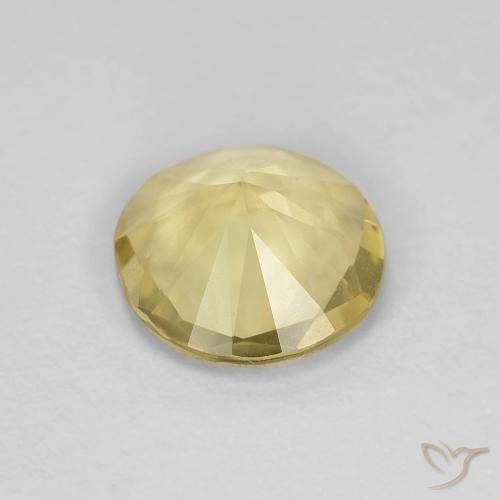 Beryl Gemstone in 8 mm (calibrated) Size for Sale, Beryl Stone in Light Yellow Color