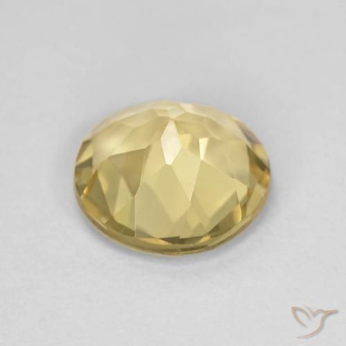 Beryl Gemstone in 8 mm (calibrated) Size for Sale, Beryl Stone in Light Gold Color
