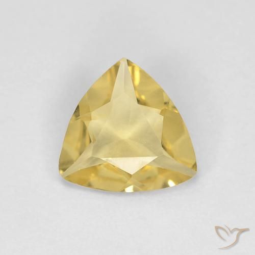 0.65ct Natural Light Gold Beryl, Trillion, VVS