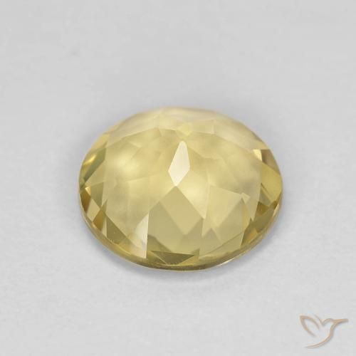 Beryl Gemstone in 8 mm (calibrated) Size for Sale, Beryl Stone in Light Gold Color