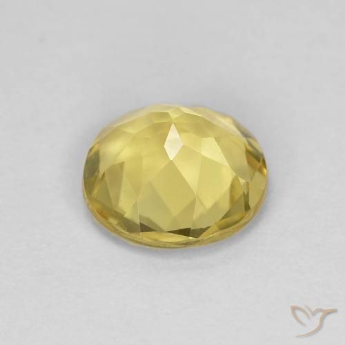Beryl Gemstone in 7.5 mm (calibrated) Size for Sale, Beryl Stone in Light Yellow Color