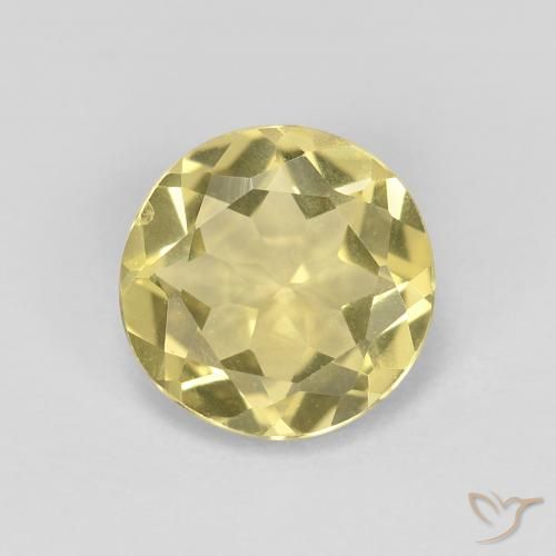 1.53ct Natural Light Yellow Beryl, Round, VVS