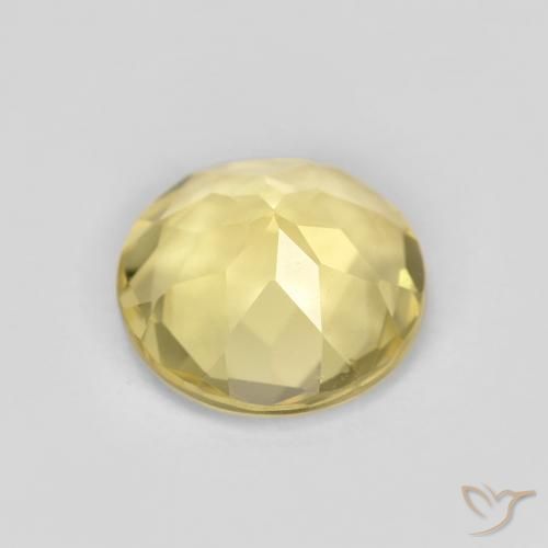 Beryl Gemstone in 8 mm (calibrated) Size for Sale, Beryl Stone in Light Yellow Color