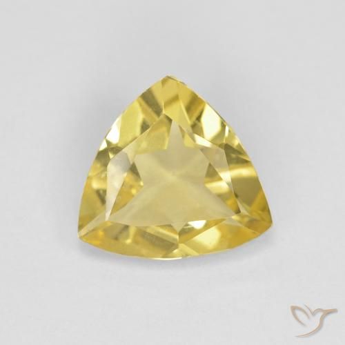 1.27ct Natural Light Gold Beryl, Trillion, VVS