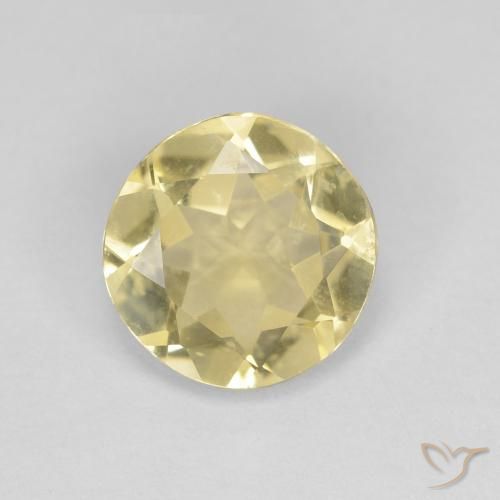 1.63ct Natural Banana Yellow Beryl, Round, VVS