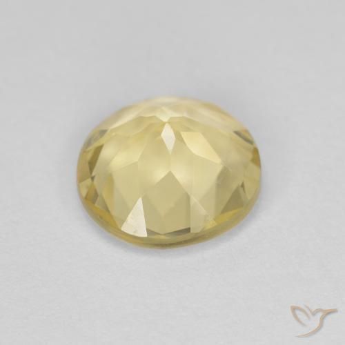 Beryl Gemstone in 8 mm (calibrated) Size for Sale, Beryl Stone in Banana Yellow Color