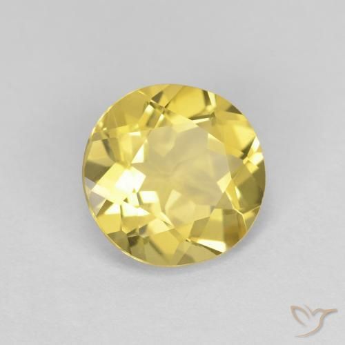 1.44ct Natural Tuscany Yellow Beryl, Round, VVS