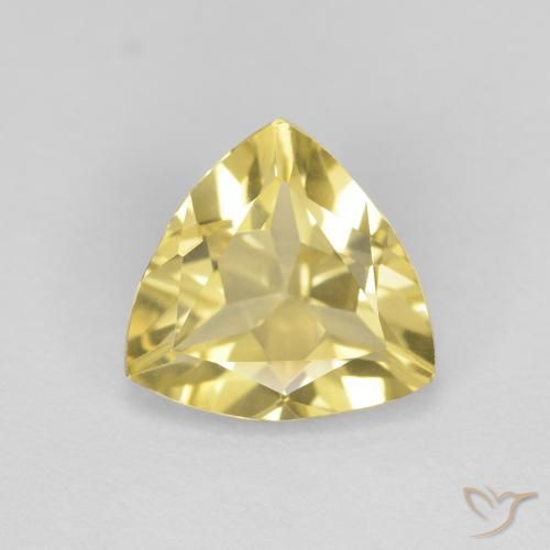 1.45ct Natural Medium Light-Yellow Beryl, Trillion, VVS
