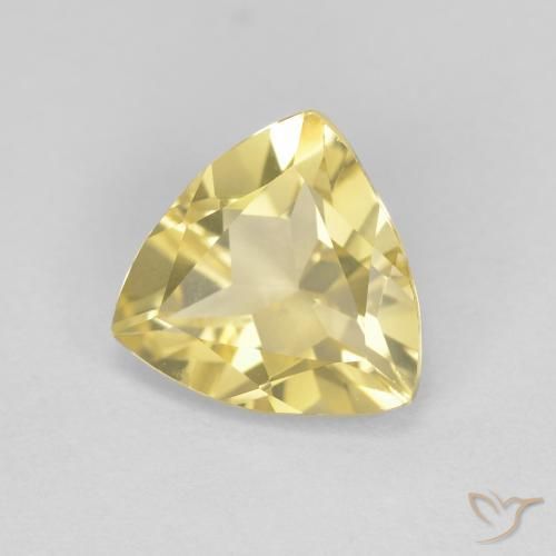 1.45 ct Yellow Beryl Stone, Natural Beryl in Trillion Facet Shape for Sale