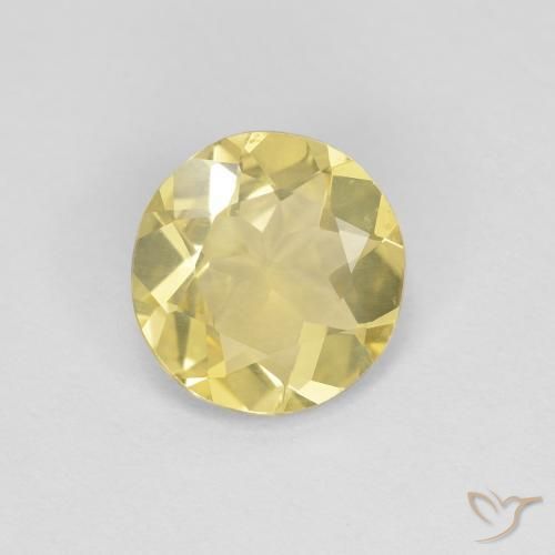 1.09 ct Yellow Beryl Stone, Natural Beryl in Round Facet Shape for Sale
