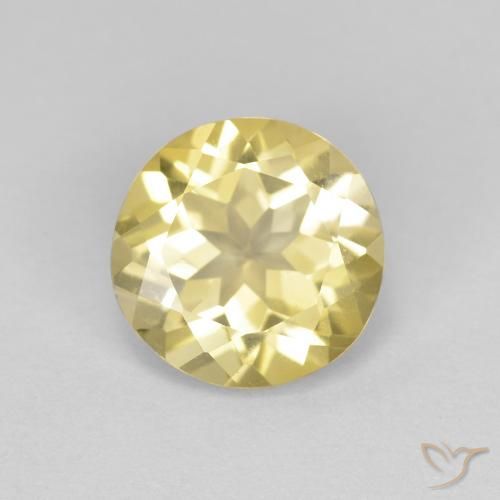 1.55ct Natural Light Golden-Yellow Beryl, Round, VVS