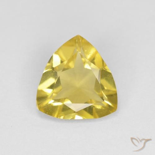 1.17ct Natural Medium Yellow Beryl, Trillion, VVS