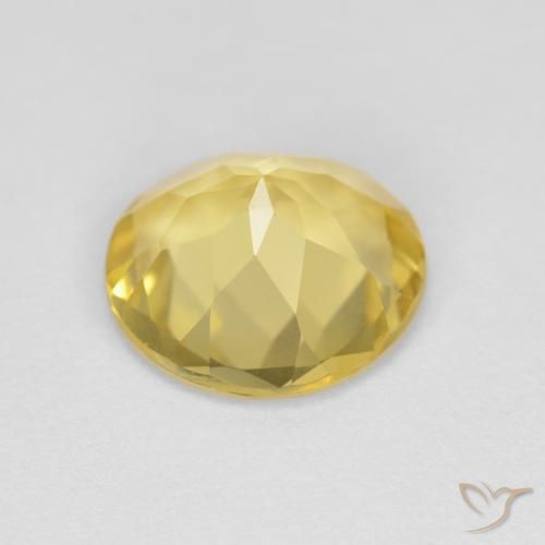 Beryl Gemstone in 9 mm (calibrated) Size for Sale, Beryl Stone in Tuscany Yellow Color