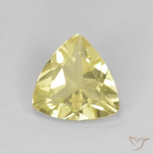 1.24ct Natural Warm Yellow Beryl, Trillion, VVS-VS