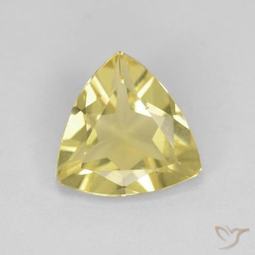 1.19ct Natural Light Gold Beryl, Trillion, VVS-VS