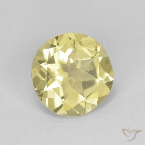 1.60 ct Yellow Beryl Stone, Natural Beryl in Round Facet Shape for Sale