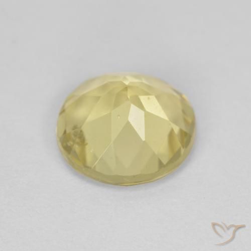 Beryl Gemstone in 8 mm (calibrated) Size for Sale, Beryl Stone in Light Earthy Yellow Color