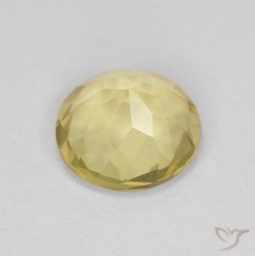 Beryl Gemstone in 8 mm (calibrated) Size for Sale, Beryl Stone in Light Earthy Yellow Color
