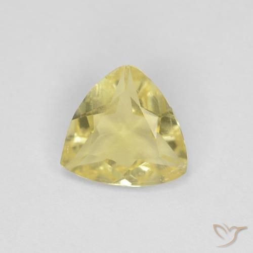 0.81ct Natural Light Yellow Beryl, Trillion, VVS-VS